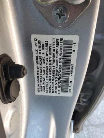 19XFB2F89DE278180 - 2013 HONDA CIVIC EX SILVER photo 12