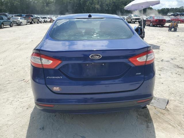 1FA6P0H78F5117219 - 2015 FORD FUSION SE BLUE photo 6