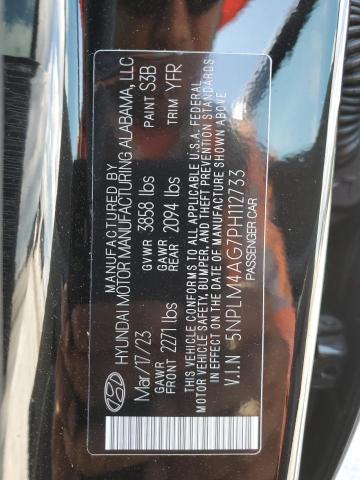 5NPLM4AG7PH112733 - 2023 HYUNDAI ELANTRA SEL BLACK photo 12