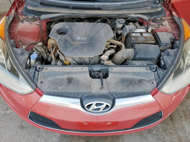 KMHTC6AD2CU054207 - 2012 HYUNDAI VELOSTER Կարմիր լուսանկար 11