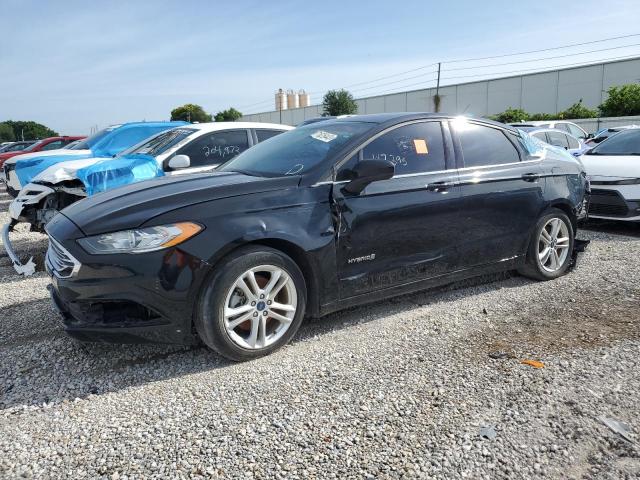 3FA6P0LU6JR156426 - 2018 FORD FUSION SE HYBRID BLACK photo 1