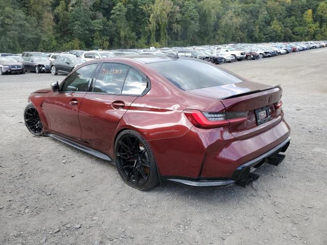 WBS43AY07NFN09759 - 2022 BMW M3 COMPETITION BURGUNDY photo 2