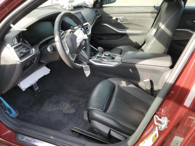 WBS43AY07NFN09759 - 2022 BMW M3 COMPETITION BURGUNDY photo 7