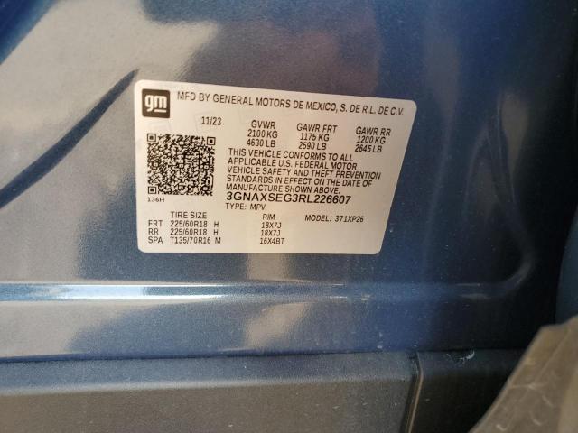 3GNAXSEG3RL226607 - 2024 CHEVROLET EQUINOX LS BLUE photo 13