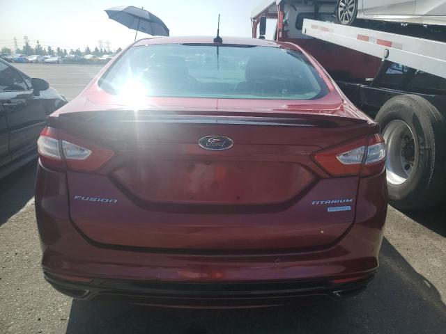 3FA6P0K90GR263297 - 2016 FORD FUSION TITANIUM RED photo 6