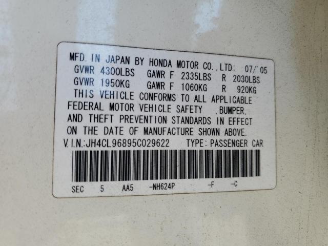 JH4CL96895C029622 - 2005 ACURA TSX თეთრი ფოტო 13