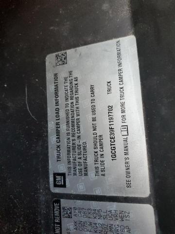 1GCGTCE39F1197702 - 2015 CHEVROLET COLORADO Z71 GRAY photo 12
