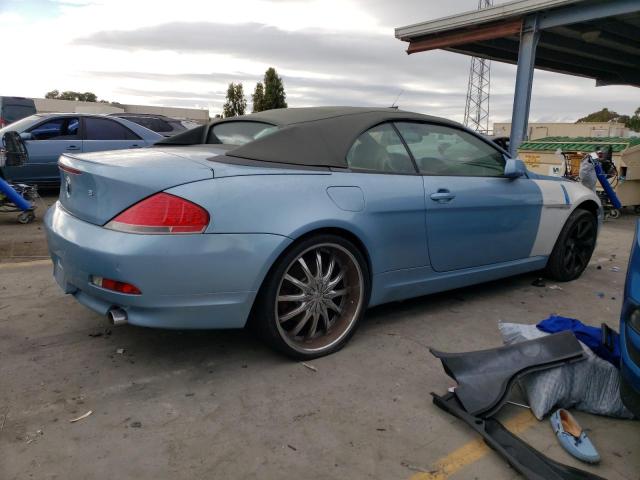 WBAEK73494B260413 - 2004 BMW 645 CI AUTOMATIC BLUE photo 3