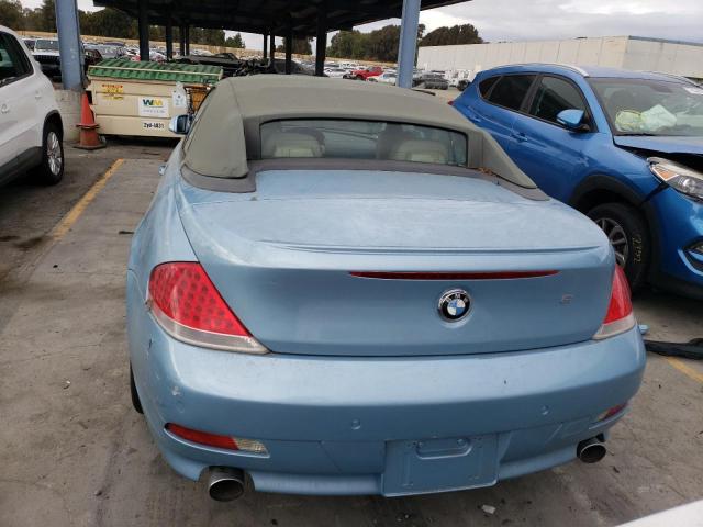 WBAEK73494B260413 - 2004 BMW 645 CI AUTOMATIC BLUE photo 6