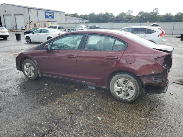 19XFB2F56DE053205 - 2013 HONDA CIVIC LX BURGUNDY photo 2