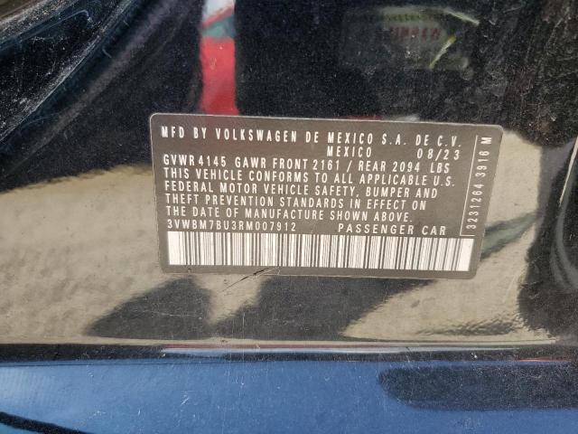 3VWBM7BU3RM007912 - 2024 VOLKSWAGEN JETTA SPORT BLACK photo 13