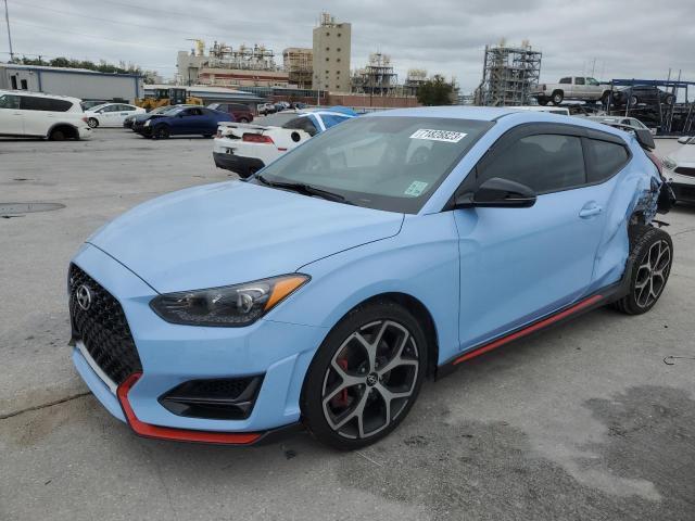 KMHT36AHXKU002759 - 2019 HYUNDAI VELOSTER N BLUE photo 1