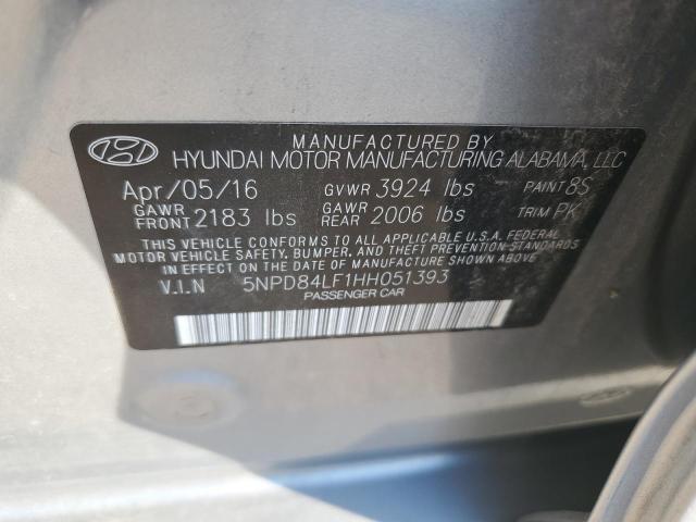 5NPD84LF1HH051393 - 2017 HYUNDAI ELANTRA SE GRAY photo 13