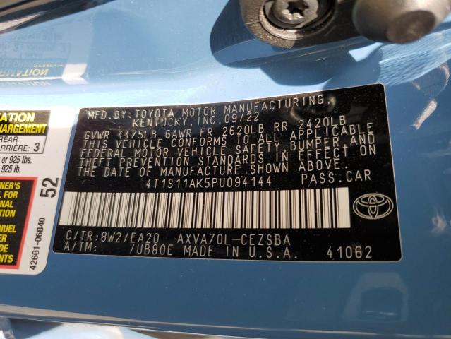 4T1S11AK5PU094144 - 2023 TOYOTA CAMRY SE NIGHT SHADE BLUE photo 13