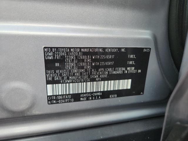 4T3RWRFV2SU187236 - 2025 TOYOTA RAV4 XLE SILVER photo 13