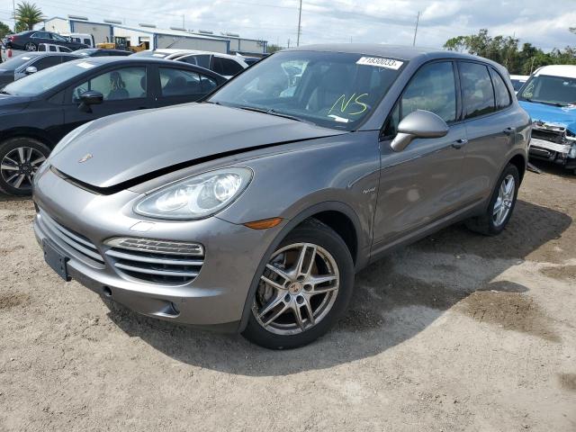 WP1AE2A25CLA92421 - 2012 PORSCHE CAYENNE S HYBRID GRAY photo 1