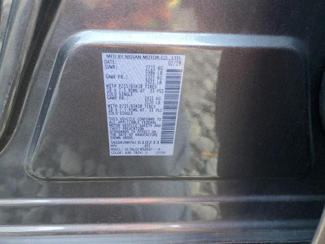 5N1DR2MM7KC610233 - 2019 NISSAN PATHFINDER S GRAY photo 13