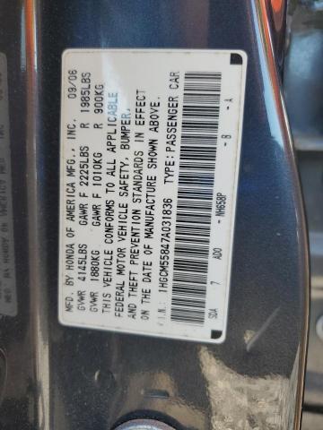1HGCM55847A031836 - 2007 HONDA ACCORD EX CHARCOAL photo 13