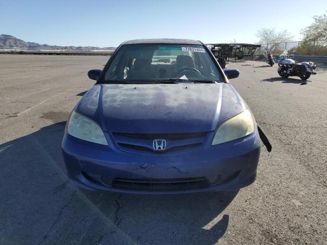 2HGES16385H519552 - 2005 HONDA CIVIC DX VP BLUE photo 5