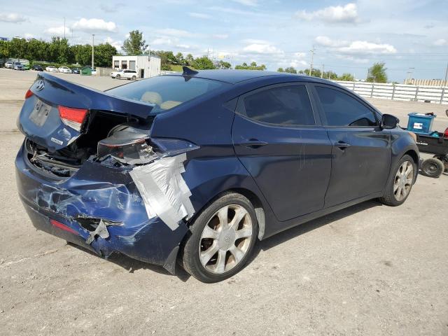 KMHDH4AE2DU591020 - 2013 HYUNDAI ELANTRA GLS BLUE photo 3