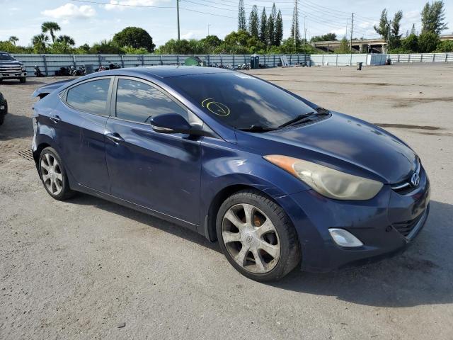 KMHDH4AE2DU591020 - 2013 HYUNDAI ELANTRA GLS BLUE photo 4