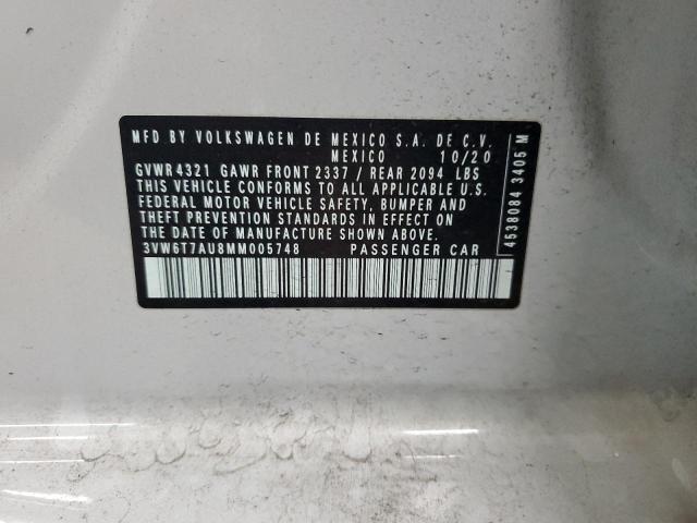 3VW6T7AU8MM005748 - 2021 VOLKSWAGEN GTI S SILVER photo 12