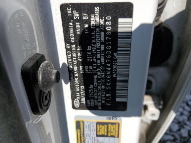 5XXGM4A76DG173080 - 2013 KIA OPTIMA LX SILVER photo 12