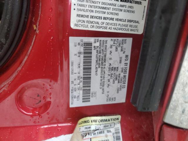 5LMFU27587LJ07617 - 2007 LINCOLN NAVIGATOR 红色 照片 13