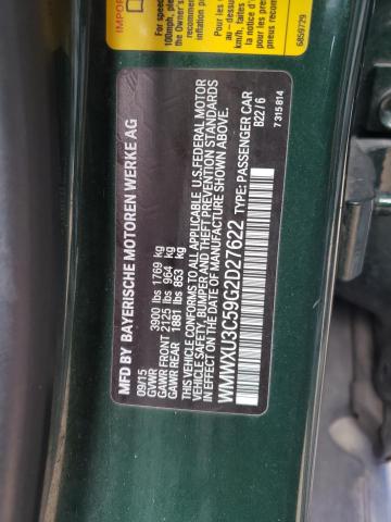 WMWXU3C59G2D27622 - 2016 MINI COOPER S GREEN photo 12