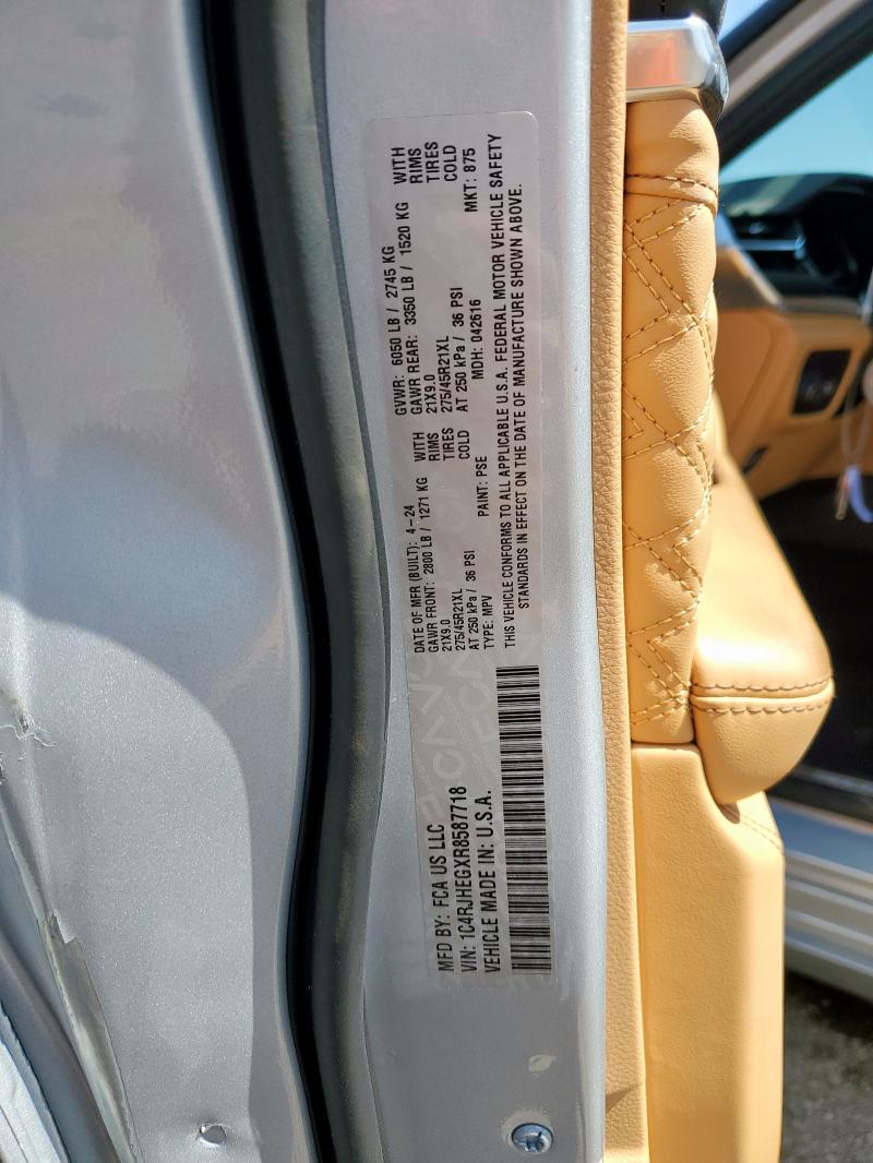 1C4RJHEGXR8587718 - 2024 JEEP GRAND CHER SUMMIT Srebrny zdjęcie 13