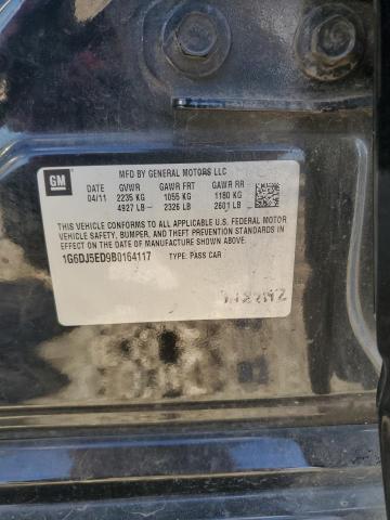 1G6DJ5ED9B0164117 - 2011 CADILLAC CTS PERFORMANCE COLLECTION BLACK photo 12