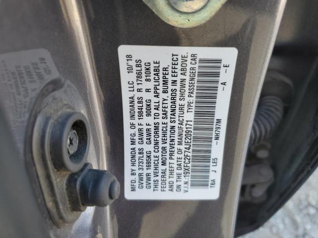 19XFC2F74JE209171 - 2018 HONDA CIVIC EX Grau Foto 13