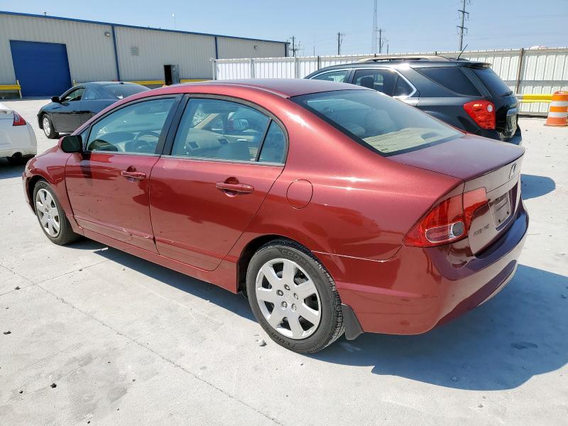 1HGFA16568L013301 - 2008 HONDA CIVIC LX MAROON photo 2