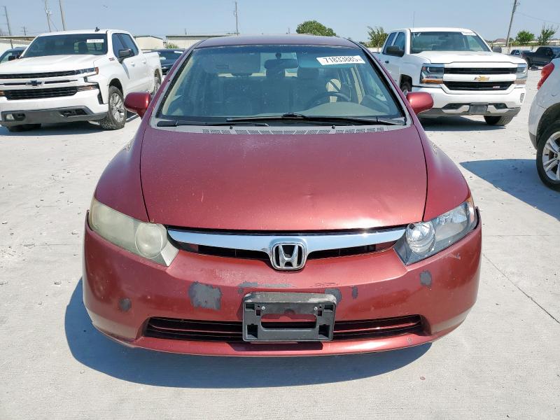 1HGFA16568L013301 - 2008 HONDA CIVIC LX MAROON photo 5