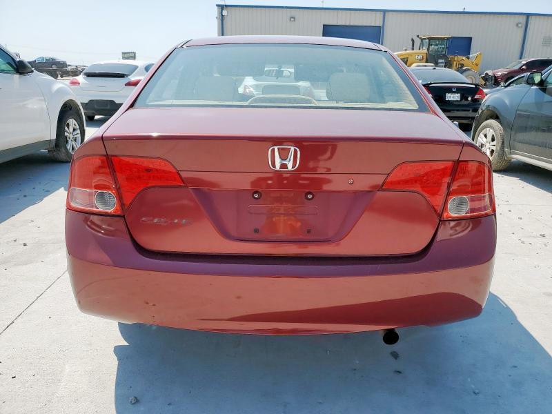 1HGFA16568L013301 - 2008 HONDA CIVIC LX MAROON photo 6
