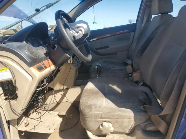 KL1TD56E59B611295 - 2009 CHEVROLET AVEO LS BLUE photo 7