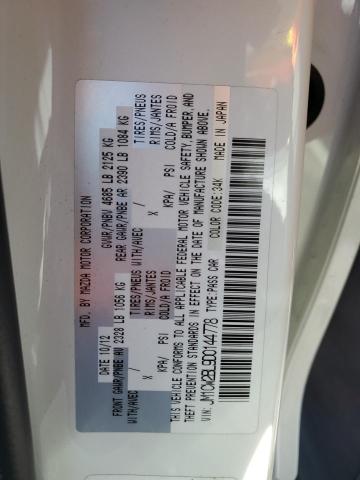 JM1CW2BL9D0144778 - 2013 MAZDA 5 WHITE photo 13