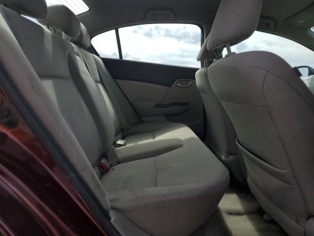 2HGFB2F54CH579434 - 2012 HONDA CIVIC LX BURGUNDY photo 10