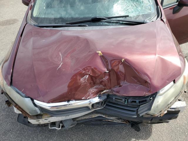 2HGFB2F54CH579434 - 2012 HONDA CIVIC LX BURGUNDY photo 11