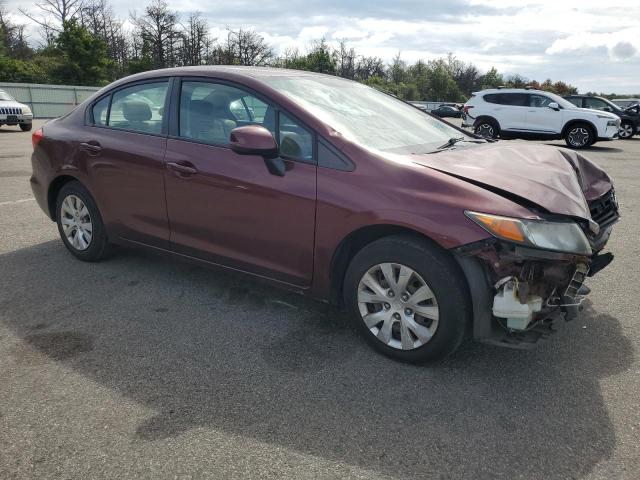 2HGFB2F54CH579434 - 2012 HONDA CIVIC LX BURGUNDY photo 4