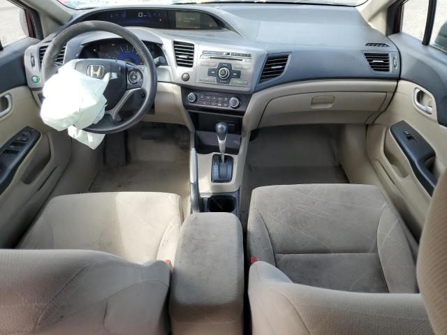 2HGFB2F54CH579434 - 2012 HONDA CIVIC LX BURGUNDY photo 8