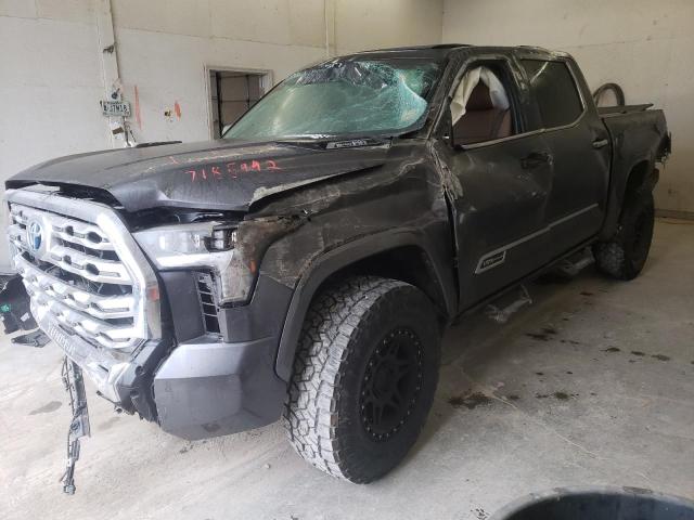 5TFMC5AB2PX001738 - 2023 TOYOTA TUNDRA CREWMAX PLATINUM Grau Foto 1
