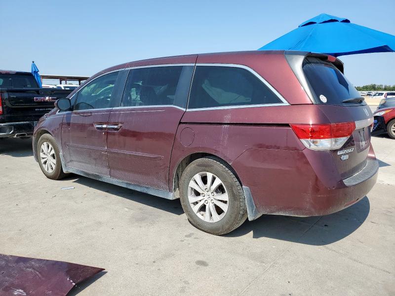 5FNRL5H65GB098667 - 2016 HONDA ODYSSEY EXL BURGUNDY photo 2