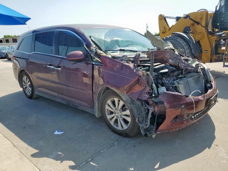 5FNRL5H65GB098667 - 2016 HONDA ODYSSEY EXL BURGUNDY photo 4