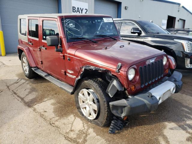 1J8GA59178L648314 - 2008 JEEP WRANGLER SAHARA BURGUNDY photo 4