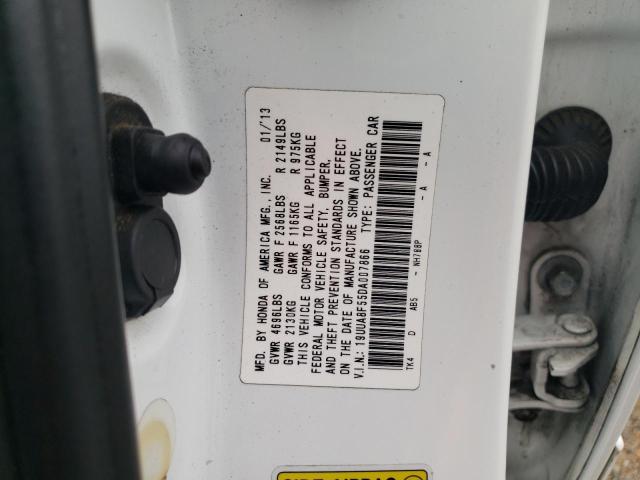 19UUA8F55DA007866 - 2013 ACURA TL TECH WHITE photo 12