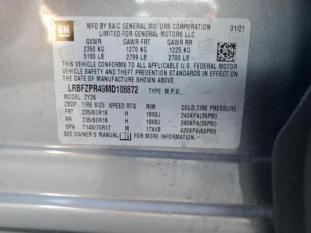 LRBFZPR49MD108872 - 2021 BUICK ENVISION ESSENCE Boz foto 13