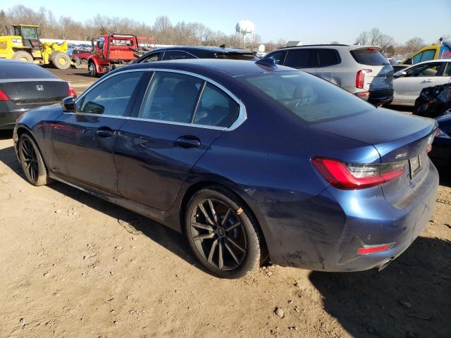 WBA5R7C56KFH32449 - 2019 BMW 330XI BLUE photo 2