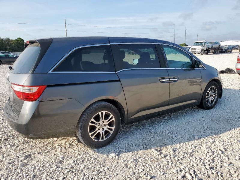 5FNRL5H43DB066410 - 2013 HONDA ODYSSEY EX GRAY photo 3