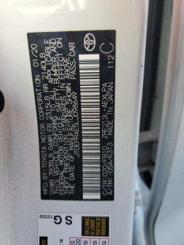 JTDEPRAE5LJ098649 - 2020 TOYOTA COROLLA LE WHITE photo 13